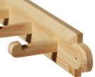 Knaggrekke håndlaget, 6 knagger 730 mm thumbnail