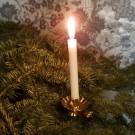 Lysholder med skjellformet klype - gull 10 pk thumbnail