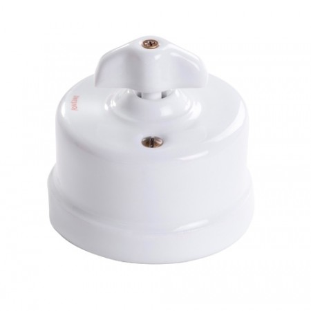 Lysbryter hvit porselen, utenpåliggende nr 11